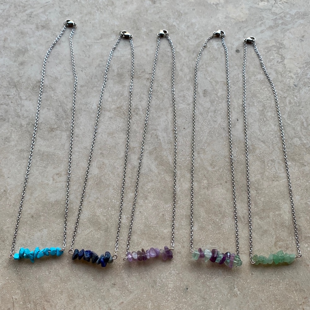 Crystal boho necklace